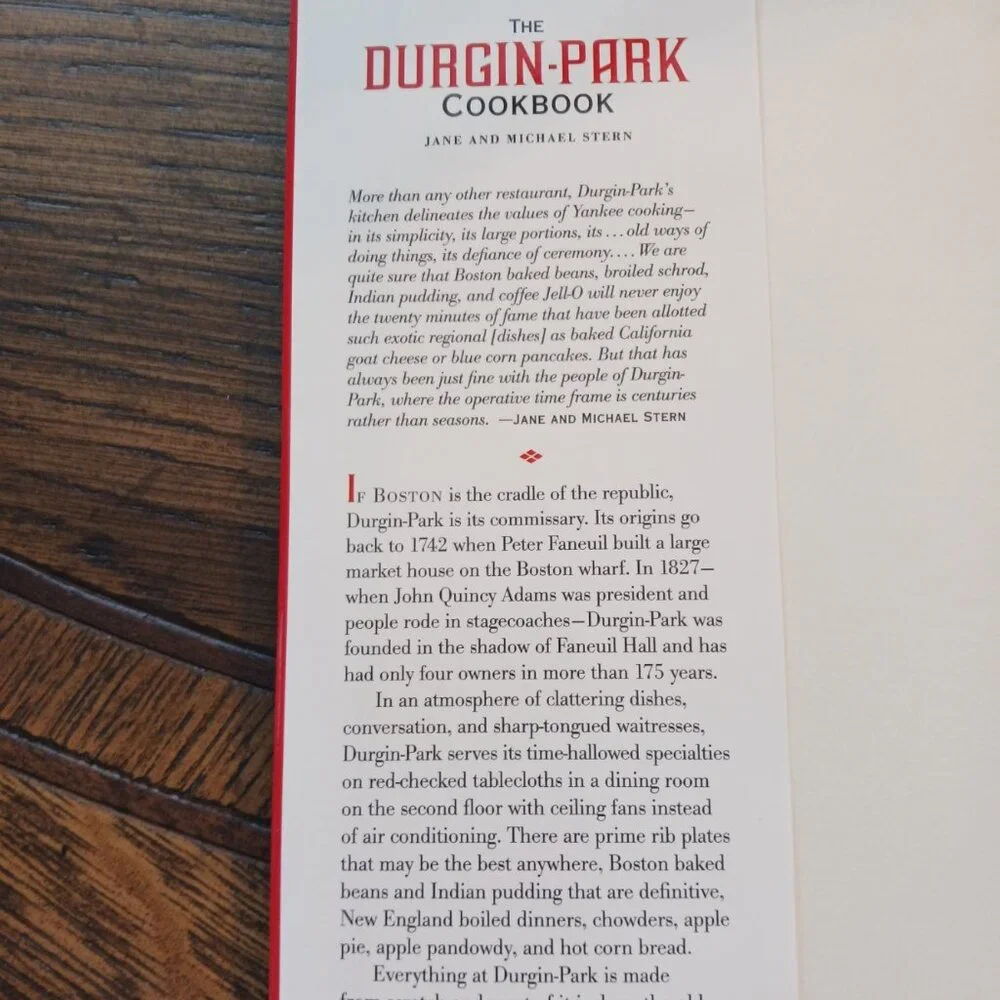 Durgin-Park Cookbook Boston Faneuil Hall Scratch Cooking Excellent